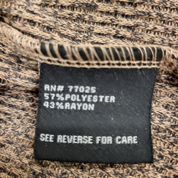 Guiliana Full Length Coat Sweater In Brown Tweed Knit Medium - Picture 8 of 8